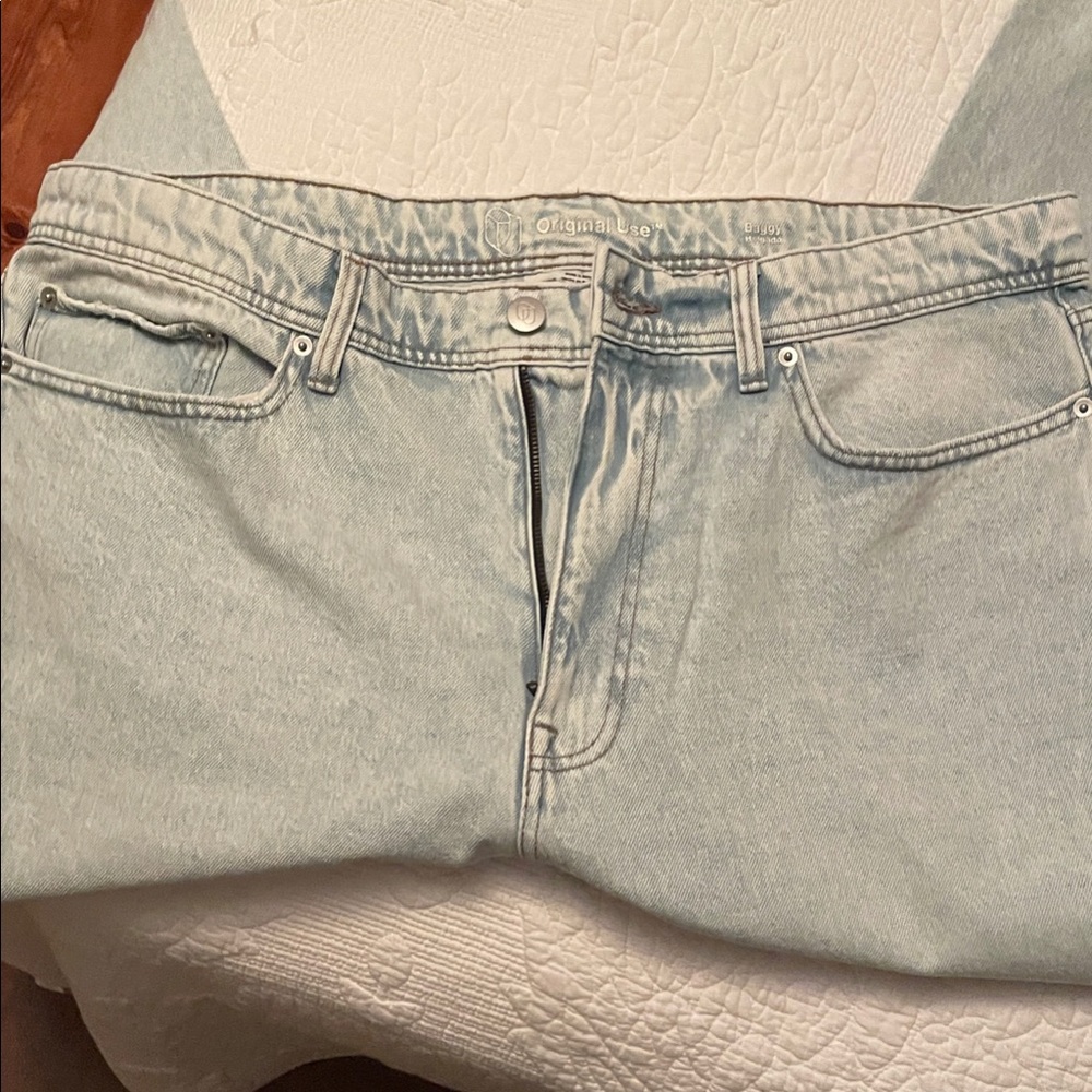 Original Use Light Blue Baggy Jeans